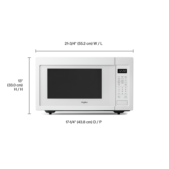 1.6 cu. ft. Countertop Microwave with 1,200-Watt Cooking Power YWMC30516HW