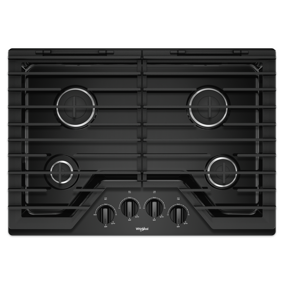 30-inch Gas Cooktop with EZ-2-Lift™ Hinged Cast-Iron Grates WCG55US0HB