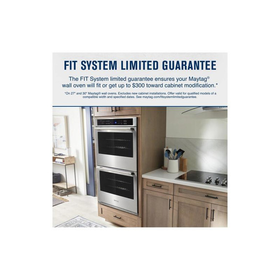Maytag® 27-inch Double Wall Oven with Air Fry and Basket - 8.6 cu. ft. MOED6027LZ