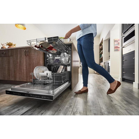 Kitchenaid® 44 dBA Dishwasher with 360° Max Jets™ Third Rack and LED Interior Lighting KDPM804KPS