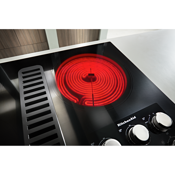 Kitchenaid® 36 Electric Downdraft Cooktop with 5 Elements KCED606GBL