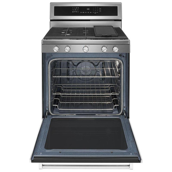 Kitchenaid® 30-Inch 5-Burner Gas Convection Range KFGG500ESS