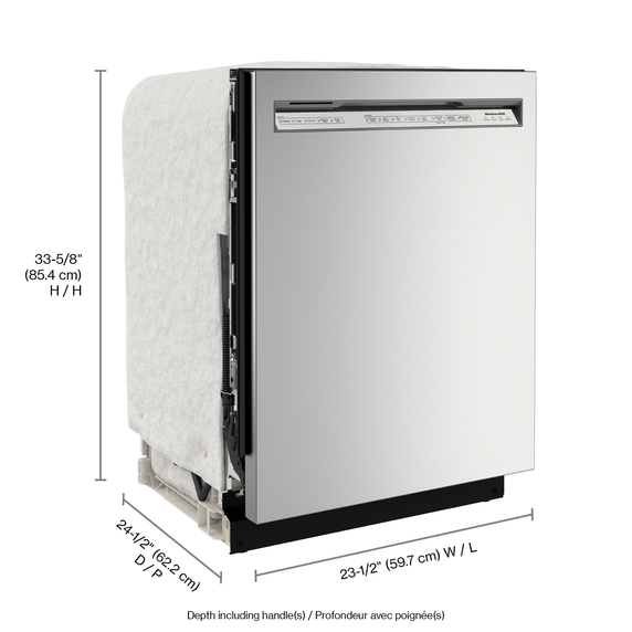 Kitchenaid® 44 dBA Dishwasher in PrintShield™ Finish with FreeFlex™ Third Rack KDFM404KPS