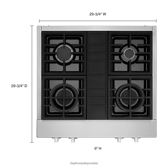 KitchenAid® 30'' 4-Burner Commercial-Style Gas Rangetop KCGC500JSS