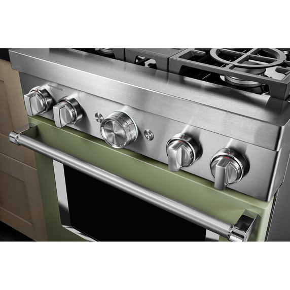 KitchenAid® 30'' Smart Commercial-Style Dual Fuel Range with 4 Burners KFDC500JAV