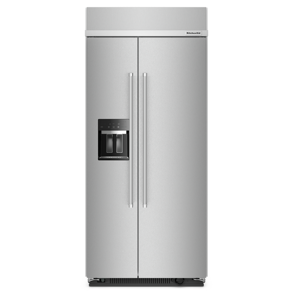 Kitchenaid® 20.8 Cu. Ft. 36 Built-In Side-by-Side Refrigerator with Ice and Water Dispenser KBSD706MPS