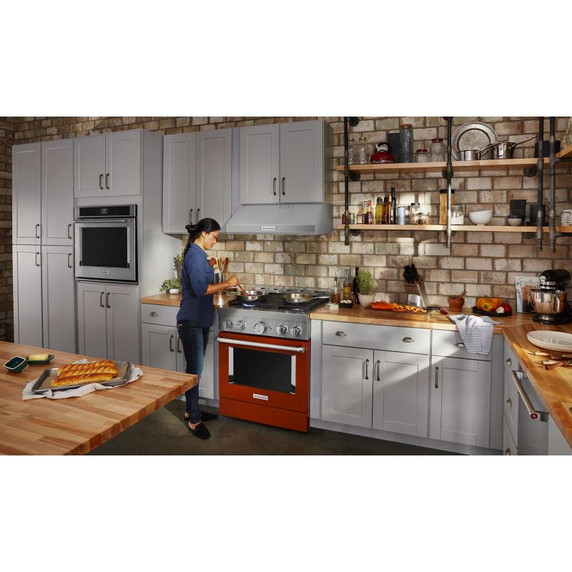 KitchenAid® 30'' Smart Commercial-Style Gas Range with 4 Burners KFGC500JSC KitchenAid® 30'' Smart Commercial-Style Gas Range with 4 Burners KFGC500JSC