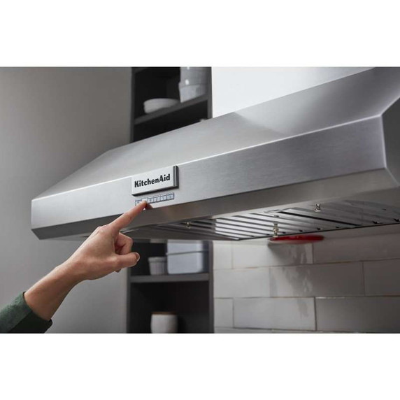 Kitchenaid® 36" 585 or 1170 CFM Motor Class Commercial-Style Wall-Mount Canopy Range Hood KVWC956KSS