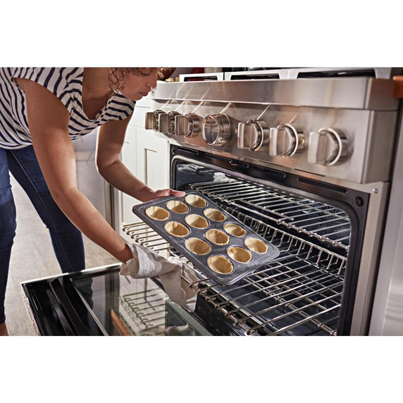 KitchenAid® 36'' Smart Commercial-Style Dual Fuel Range with 6 Burners KFDC506JSS KitchenAid® 36'' Smart Commercial-Style Dual Fuel Range with 6 Burners KFDC506JSS