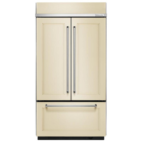 Kitchenaid® 24.2 Cu. Ft. 42" Width Built-In Panel Ready French Door Refrigerator with Platinum Interior Design KBFN502EPA