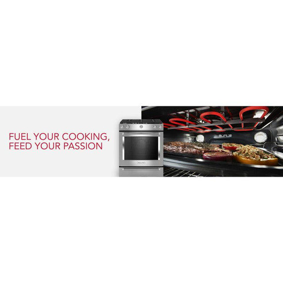 Kitchenaid® 30-Inch 5-Burner Gas Convection Front Control Range KSGG700ESS Kitchenaid® 30-Inch 5-Burner Gas Convection Front Control Range KSGG700ESS