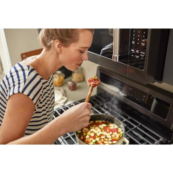 Kitchenaid® 30-Inch 5-Burner Gas Convection Range KFGG500EBS