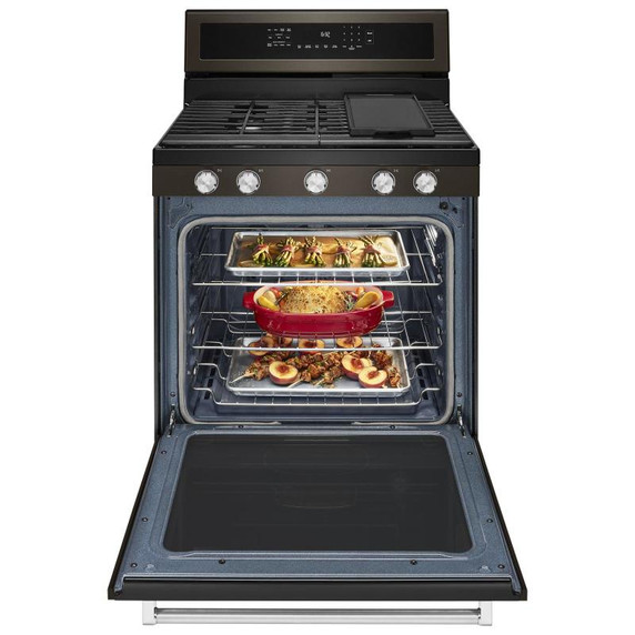 Kitchenaid® 30-Inch 5-Burner Gas Convection Range KFGG500EBS Kitchenaid® 30-Inch 5-Burner Gas Convection Range KFGG500EBS