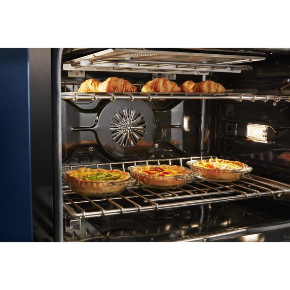 KitchenAid® 48'' Smart Commercial-Style Dual Fuel Range with Griddle KFDC558JIB
