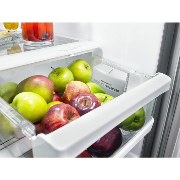 Kitchenaid® 25 cu.ft. 36-Width Standard Depth French Door Refrigerator with Interior Dispense KRFF305ESS