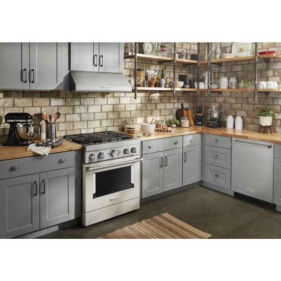 Kitchenaid® 30" 585 CFM Motor Class Commercial-Style Under-Cabinet Range Hood System KVUC600KSS