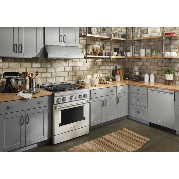 Kitchenaid® 30" 585 CFM Motor Class Commercial-Style Under-Cabinet Range Hood System KVUC600KSS