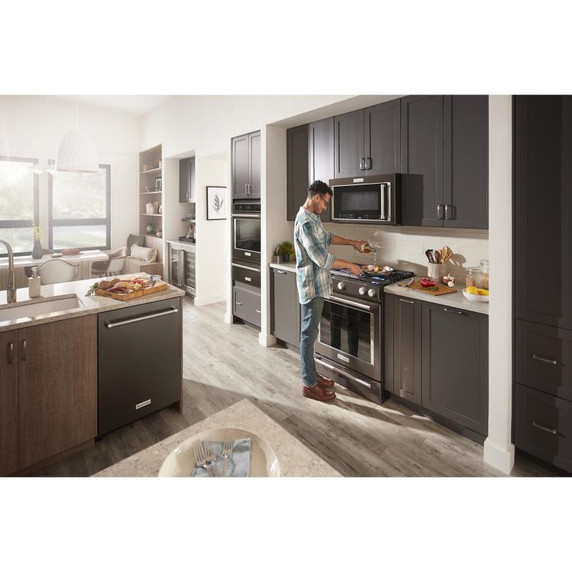 Kitchenaid® 44 dBA Dishwasher in PrintShield™ Finish with 360° Max Jets™ Third Rack KDTM604KBS