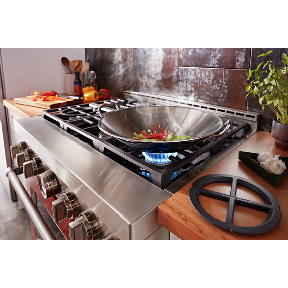 KitchenAid® 36'' Smart Commercial-Style Gas Range with 6 Burners KFGC506JSC