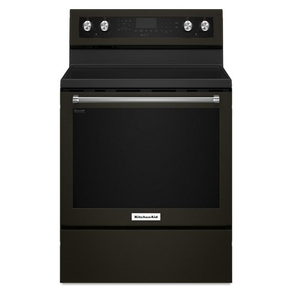 Kitchenaid® 30-Inch 5-Element Electric Convection Range YKFEG500EBS