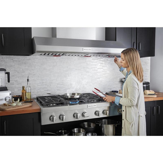 KitchenAid® 48'' 6-Burner Commercial-Style Gas Rangetop with Griddle KCGC558JSS