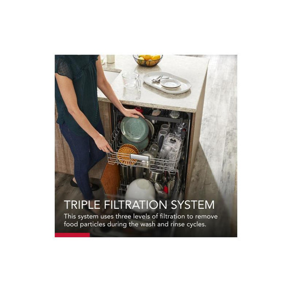 KitchenAid® 39 dBA Dishwasher in PrintShield™ Finish with Third Level Utensil Rack KDTE204KBS KitchenAid® 39 dBA Dishwasher in PrintShield™ Finish with Third Level Utensil Rack KDTE204KBS