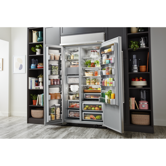 Kitchenaid® 25.5 Cu Ft. 42 Built-In Side-by-Side Refrigerator KBSN702MPS