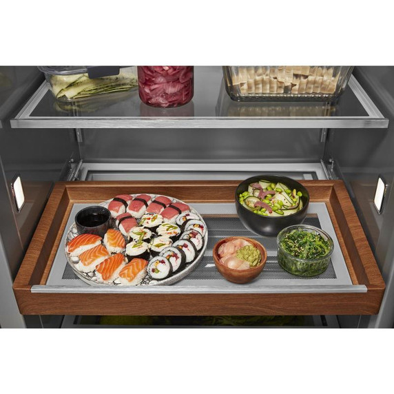 Kitchenaid® 29.4 Cu. Ft. 48" Built-In Side-by-Side Refrigerator with Ice and Water Dispenser KBSD708MSS