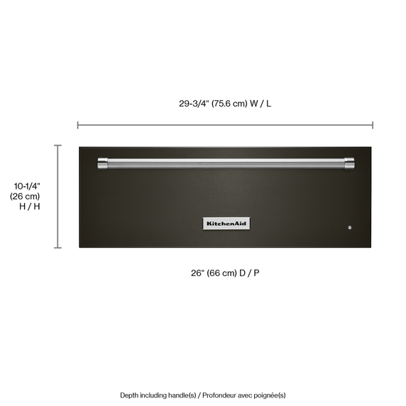 Kitchenaid® 30'' Slow Cook Warming Drawer with PrintShield™ Finish KOWT100EBS