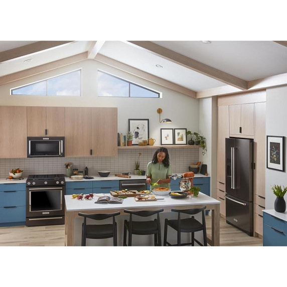 Kitchenaid® 26.8 Cu. Ft. Standard-Depth French Door Refrigerator with Exterior Ice and Water Dispenser KRFF577KBS