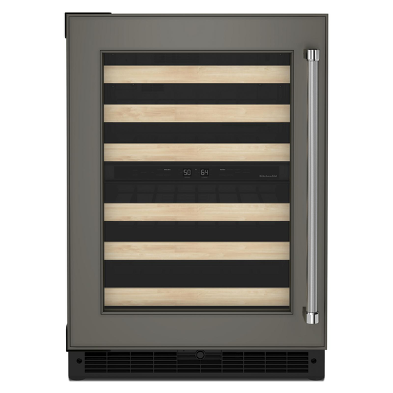 Kitchenaid® 24 Panel-Ready Undercounter Wine Cellar with Wood-Front Racks KUWL214KPA