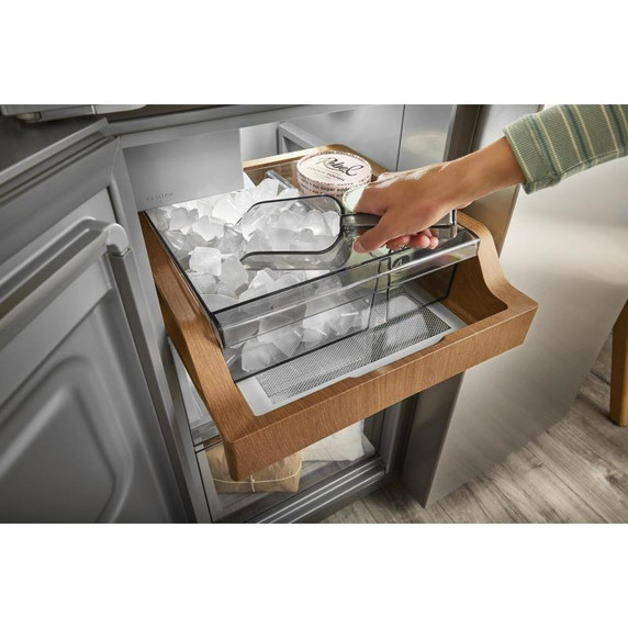 Kitchenaid® 19.4 cu. ft. 36-inch wide Counter-Depth 4-Door Refrigerator with PrintShield™ Finish KRQC506MPS