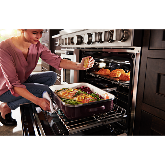 KitchenAid® 48'' Smart Commercial-Style Gas Range with Griddle KFGC558JMH