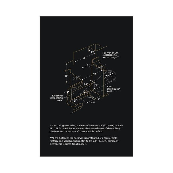 Jennair® NOIR™ 48" Dual-Fuel Professional Range with Chrome-Infused Griddle JDRP548HM