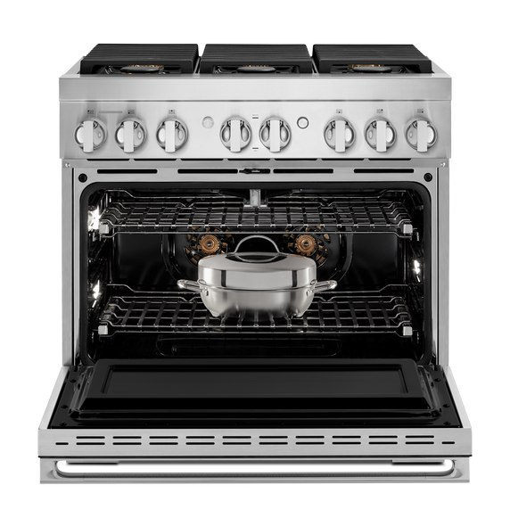 Jennair® NOIR™ 36 Dual-Fuel Professional Range JDRP436HM