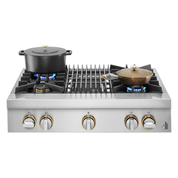 Jennair® RISE™ 36 Gas Professional-Style Rangetop with Grill JGCP636HL