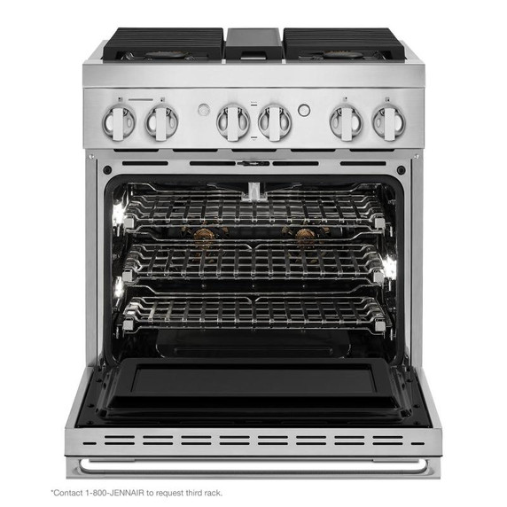 Jennair® 30" NOIR™ Gas Professional-Style Range JGRP430HM