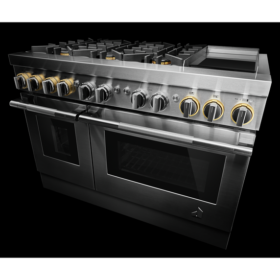 Jennair® RISE™ 48 Dual-Fuel Professional Range with Chrome-Infused Griddle JDRP548HL