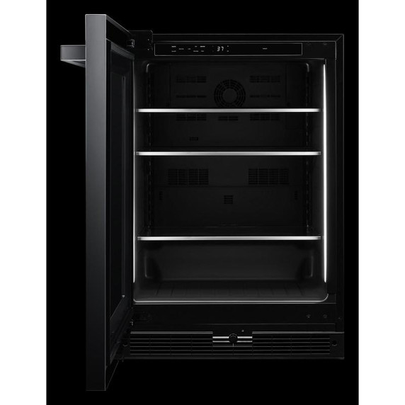 Jennair® NOIR™ 24" Under Counter Glass Door Refrigerator, Right Swing JUGFL242HM