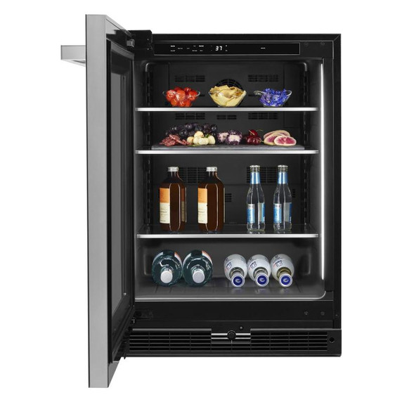 Jennair® NOIR™ 24" Under Counter Glass Door Refrigerator, Right Swing JUGFL242HM Jennair® NOIR™ 24" Under Counter Glass Door Refrigerator, Right Swing JUGFL242HM