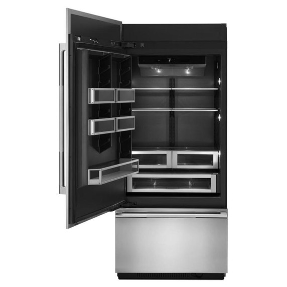 Jenn-Air® 36” Fully Integrated Built-In Bottom-Freezer Refrigerator (Left-Hand Door Swing) JB36NXFXLE