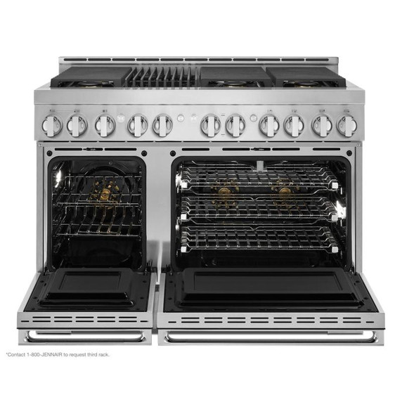 Jennair® 48" NOIR™ Gas Professional-Style Range with Infrared Grill JGRP648HM