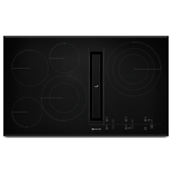 Jennair® 36 Oblivion Glass Electric Radiant Downdraft Cooktop with Tap Touch Controls JED4536KB