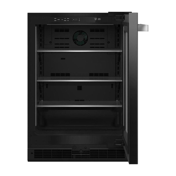 Jennair® NOIR™ 24" Under Counter Glass Door Refrigerator, Right Swing JUGFR242HM