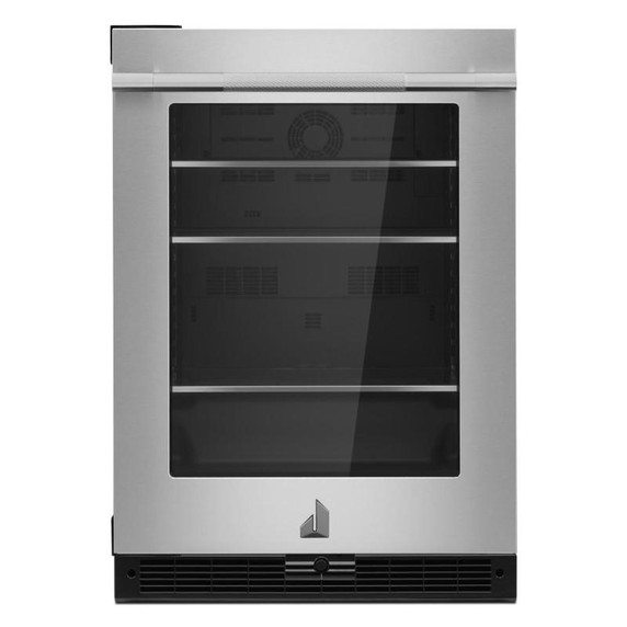Jennair® RISE™ 24" Under Counter Glass Door Refrigerator, Left Swing JUGFL242HL