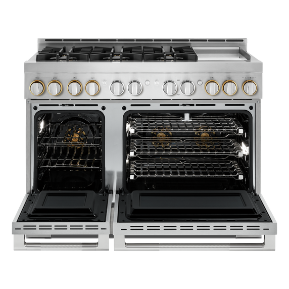 Jennair® 48 RISE™ Gas Professional-Style Range with Chrome-Infused Griddle JGRP548HL