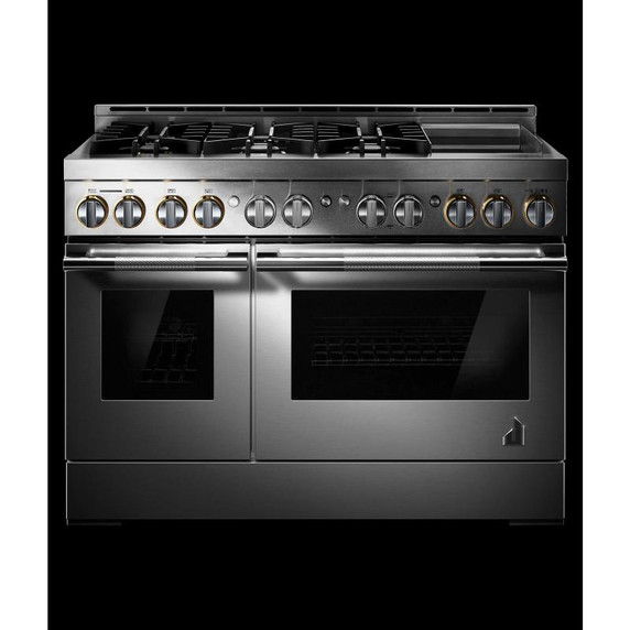 Jennair® 48" RISE™ Gas Professional-Style Range with Chrome-Infused Griddle JGRP548HL