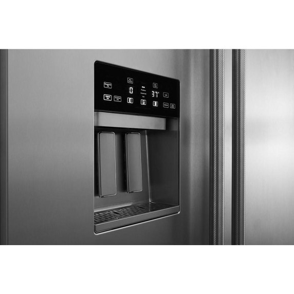 Jennair® RISE™ 42" Built-In Side-By-Side Refrigerator with External Ice and Water Dispenser JBSS42E22L Jennair® RISE™ 42" Built-In Side-By-Side Refrigerator with External Ice and Water Dispenser JBSS42E22L