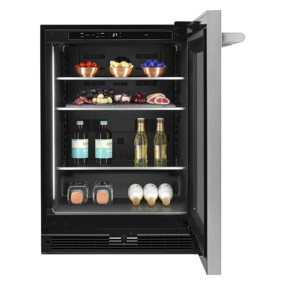 Jennair® RISE™ 24" Under Counter Glass Door Refrigerator, Right Swing JUGFR242HL