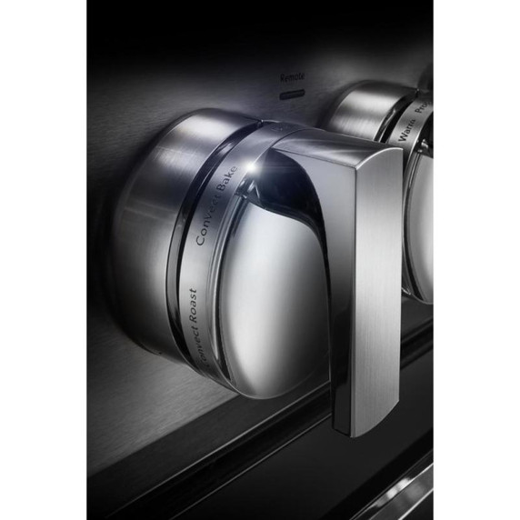 Jennair® 36" NOIR™ Dual-Fuel Professional-Style Range with Chrome-Infused Griddle JDRP536HM